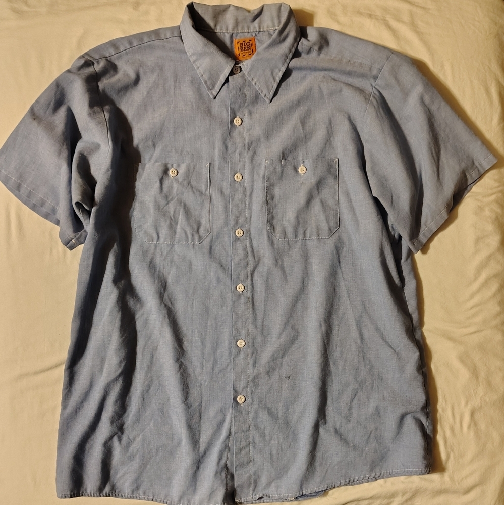 Wrangler Big Big 1970's Button Up Short Sleeve Western Wear Shirt Size 2XL